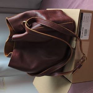 NWOT Portland Leather AP Butterfly Bucket Bag